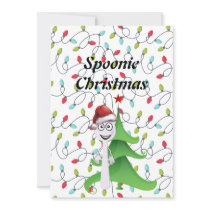 Spoonie Christmas Lights Holiday Card