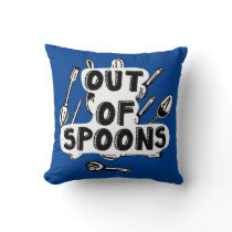 Spoonie invisible disability hidden illness spoon  throw pillow