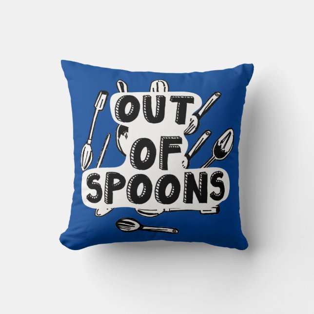 Spoonie invisible disability hidden illness spoon  throw pillow (Front)