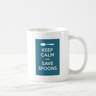 Spoonie-Keep Calm and Save Spoons-Chronic Illness Coffee Mug