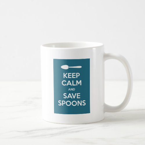 Spoonie_Keep Calm and Save Spoons_Chronic Illness Coffee Mug