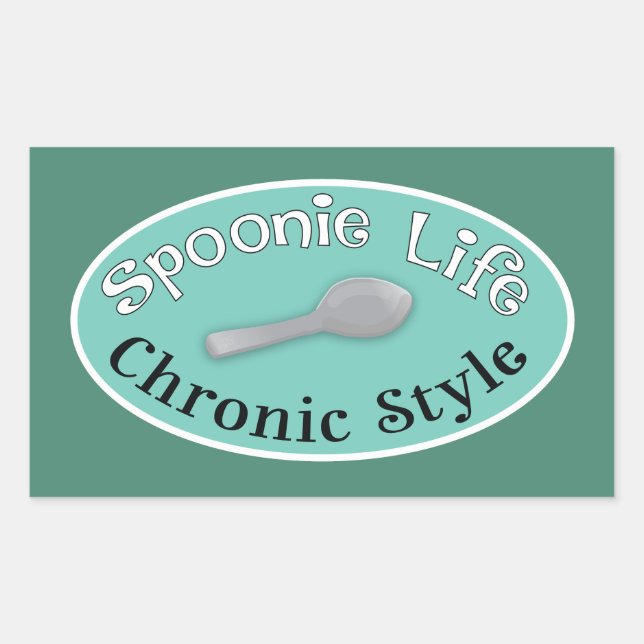 Spoonie Style - Diner Green Rectangular Sticker (Front)