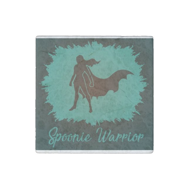 Spoonie Warrior Stone Magnet (Front)