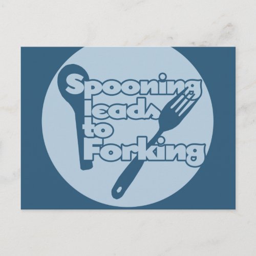 Spooning leads to forking postcard