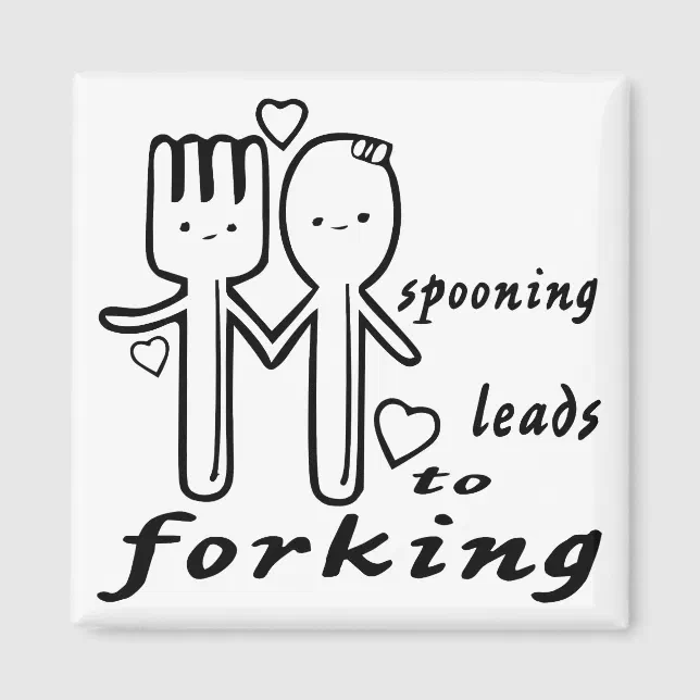 Funny Kitchen Utensil - Spooning Leads to Forking Spoon