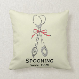 Spooning Throw Pillow