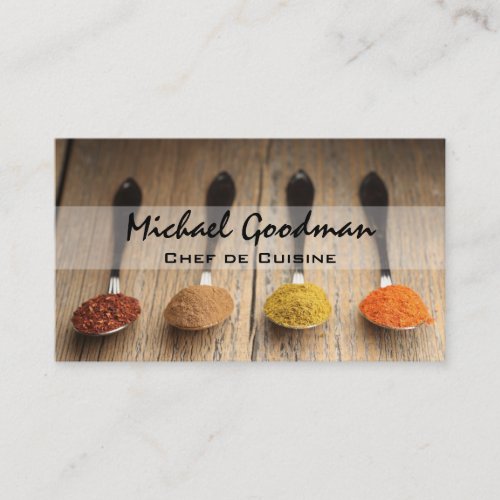 Spoons  Spices Business Card