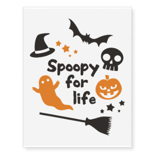 Spoopy For Life Temporary Tattoos