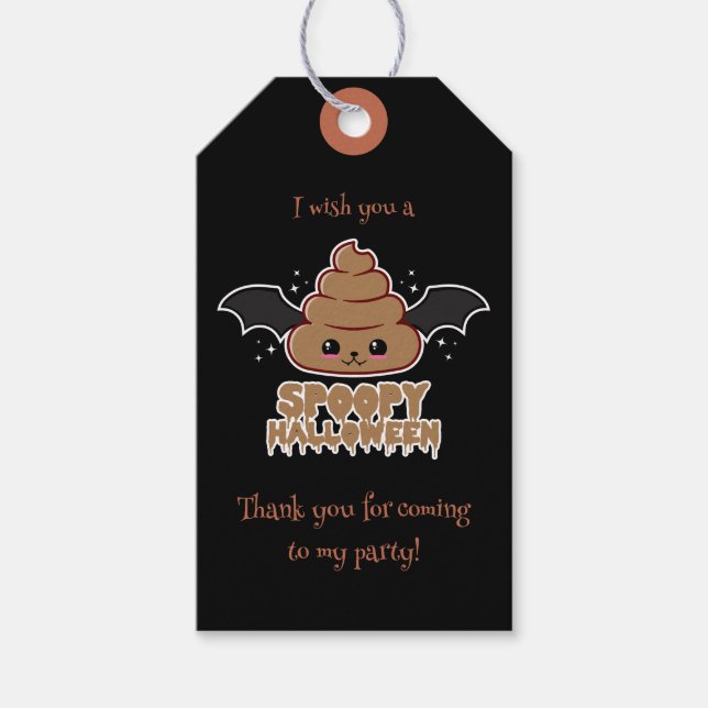 Spoopy Halloween Kawaii Gift Tags (Front)