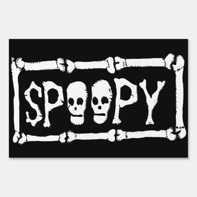 SPOOPY Tumblr yard sign Halloween decoration (Front)
