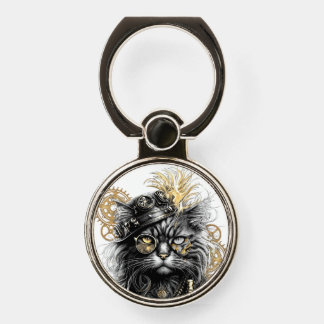 Sporcket-Paws The Funky Steampunk Cat  Phone Ring Stand