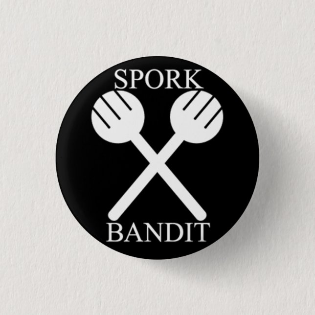 Spork Bandit in the Dark Button (Front)