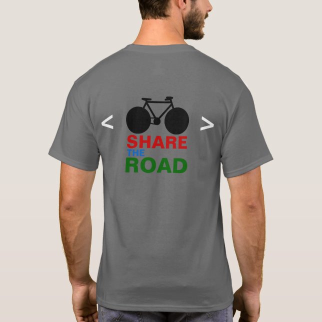 Sport Activism Respect Cyclists T-Shirt (Back)