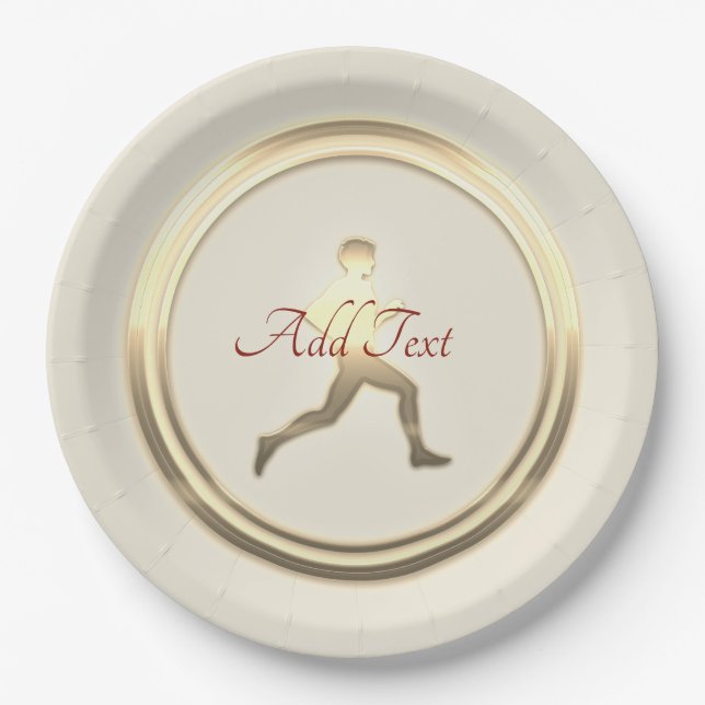 Sport Athletics Jogger Marathon Hiker Paper Plates (Front)