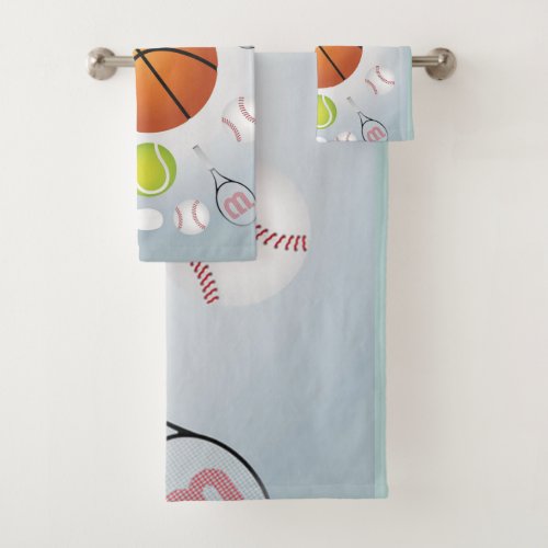 Sport Balls Bathroom Towel Set