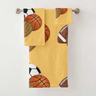 Sport Balls Bathroom Towel Set