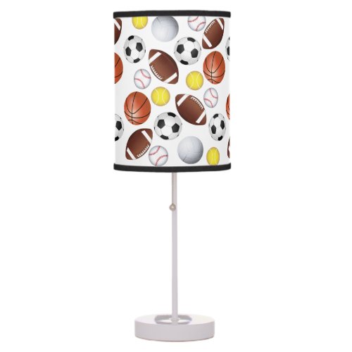 Sport Balls  DIY Background Color  Table Lamp