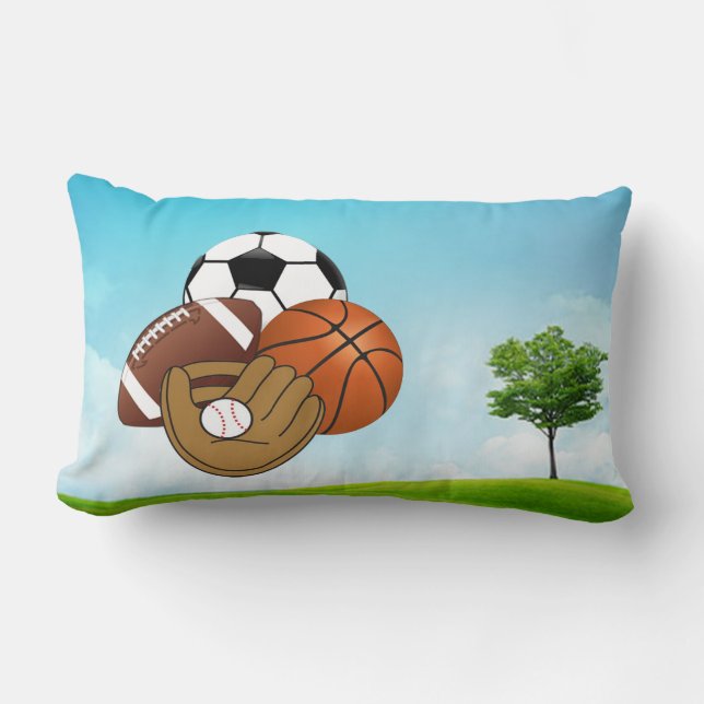 Sport Balls Throw Pillow (Front)