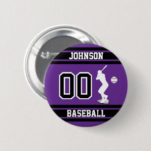 Sport Baseball - Batter - Purple - Create Your Own Button