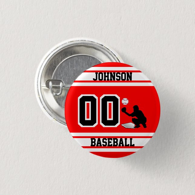 Sport Baseball - Catcher - Create Your Own Button (Front & Back)