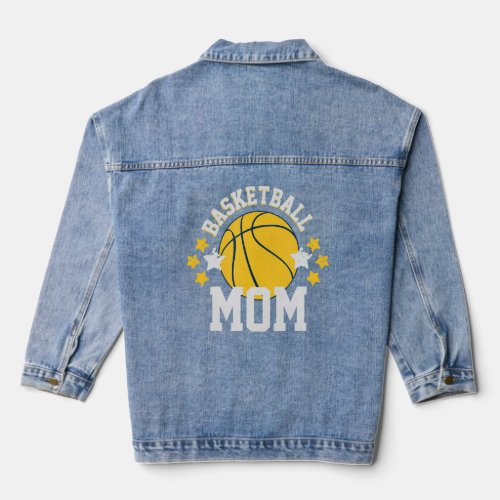 Sport Basketball Mom Motheru2019s Day  Denim Jacket