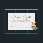 Sport Bear Baby Shower Diaper Raffle Enclosure Card<br><div class="desc">Enter our Diaper Raffle for a chance to win a special prize! This charming card features our signature teddy bear dressed in his sporty gear. The "Diaper Raffle" heading flows in elegant script calligraphy, with the details below in a classic serif font for a sophisticated look. Set against a deep...</div>