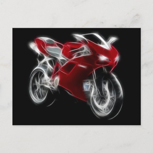 Sport Bike Racing Motorcycle Postcard