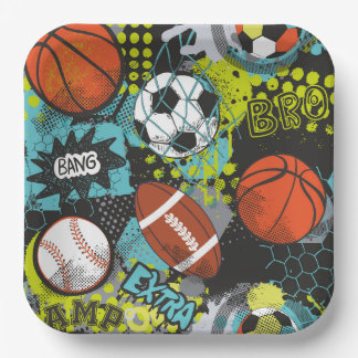Sport Birthday Party I Sport Balls Paper Plates