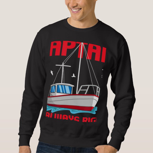 Sport Boat Racing Boat Owner Captain Motor Boat Sweatshirt (Front)