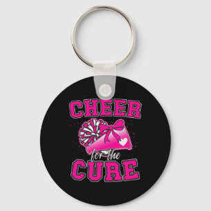 Sport Breast Cancer Awareness Cheerleader Cheer Fo Keychain