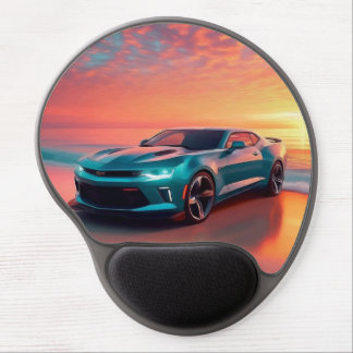 Sport Car on Beach  Gel Mouse Pad