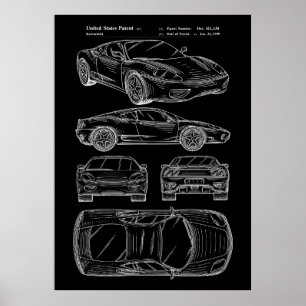 Sport car patent poster