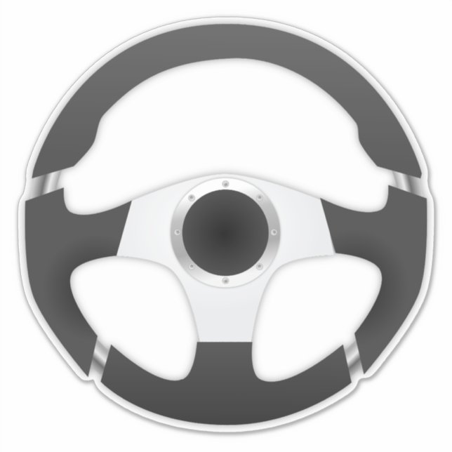 Sport car steering wheel sticker (Front)