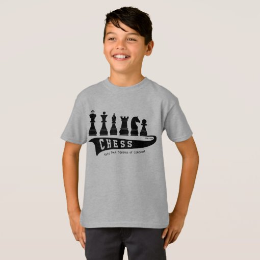 Sport Chess, Kid's t-shirt, wit-t-shirt T-Shirt | Zazzle