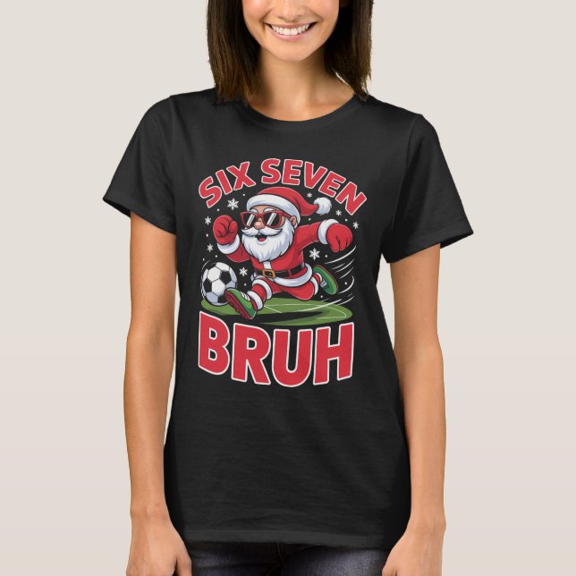 Sport Christmas Tree Footbyll Soccer Bysebyll Bysk T-Shirt (Front)