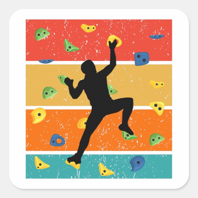  Sport Climbing Rock Climbing Square Sticker (Front)