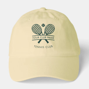 Sport Club Name Tennis Rackets Icons Hat