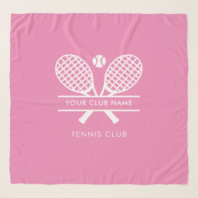 Sport Club Name Tennis Team Coach Custom Scarf (Front)