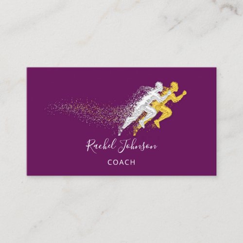 Sport Coach Athlete School Logo Instructor QR Code Business Card
