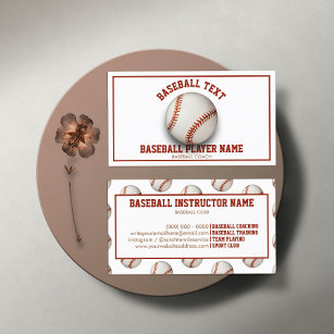 Sport Coach Baseball Business Card