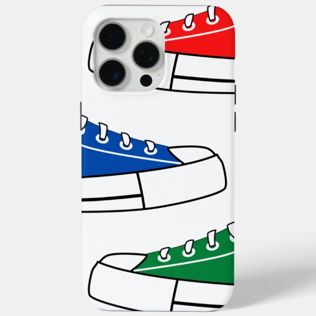 Sport Colorful Sneakers iPhone 15 Pro Max Case (Back)