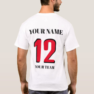 Sport customized Name number icon or flag T-Shirt