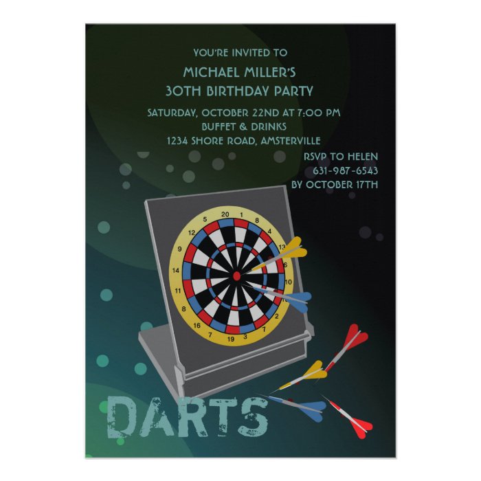 Sport Darts   Invitation