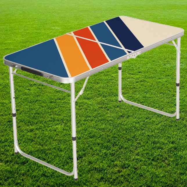 Sport Desert Retro Rainbow Striped Tailgate  Beer Pong Table (Creator Uploaded)