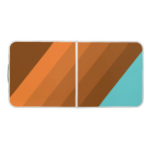 Sport Desert Teal Stripes Tailgate Beer Pong Table