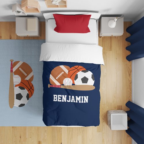 Sport Fan Personalized Duvet Cover