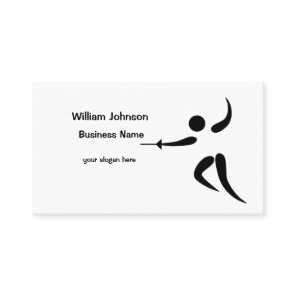 Sport Fencing Fencer  Business Card