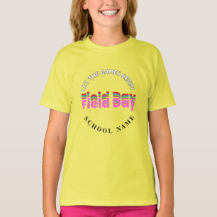Sport Field day Red green yellow blue color Team C T-Shirt