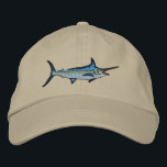 Sport Fishing Blue Marlin Embroidery Embroidered Baseball Cap<br><div class="desc">Use the "Ask this Designer" link to contact us with your special design requests or for some assistance with any of your customization needs. 
 
 More variations of this fine custom embroidery are available!</div>