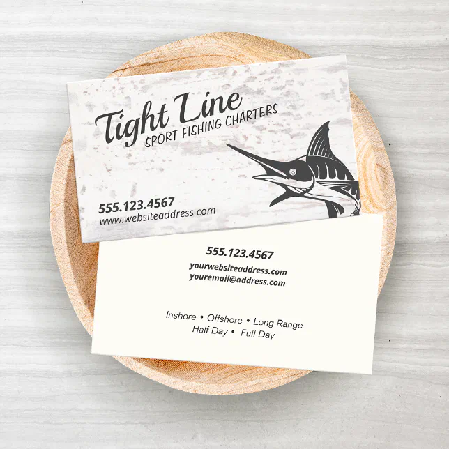 Sport Fishing Fishing Guide Charters Business Card | Zazzle